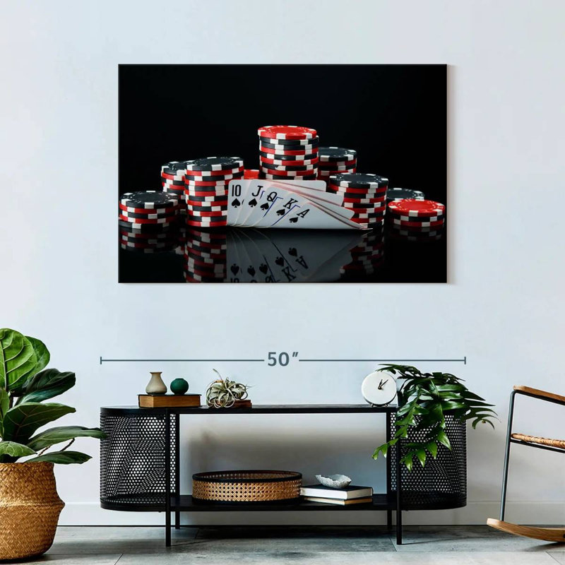 " Poker " Print, 30" H x 45" W x 1.25" D