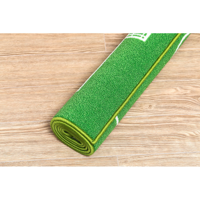 Furnish My Place 705 Solid Football All Star Football Ground | Play Area Rug for Kids | Football Field Ground Rectangle | Anti Skid Rubber Backing | Green