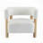 Lejon Boucle Upholstered Accent Chair With Rubberwood Legs-112296352-112296355