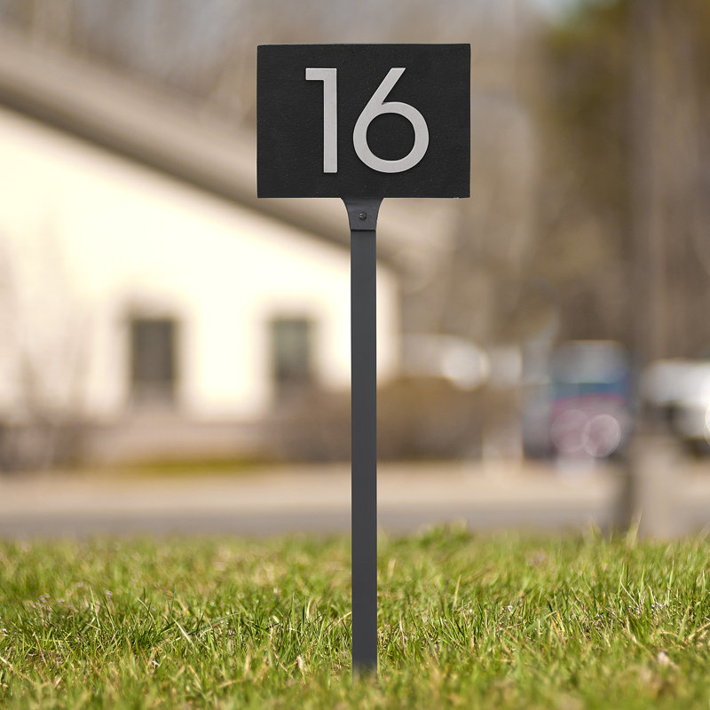 Rectangle Lawn Insert, Black, Brushed Aluminum, Yes