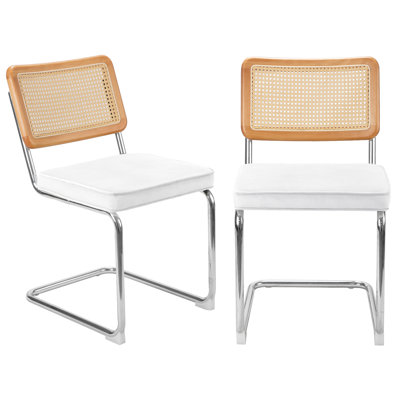 Ajka 19.5'' H Tufted Upholstered Metal Side Chair