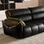 Canapé modulaire noir en cuir véritable-323108800-323108803