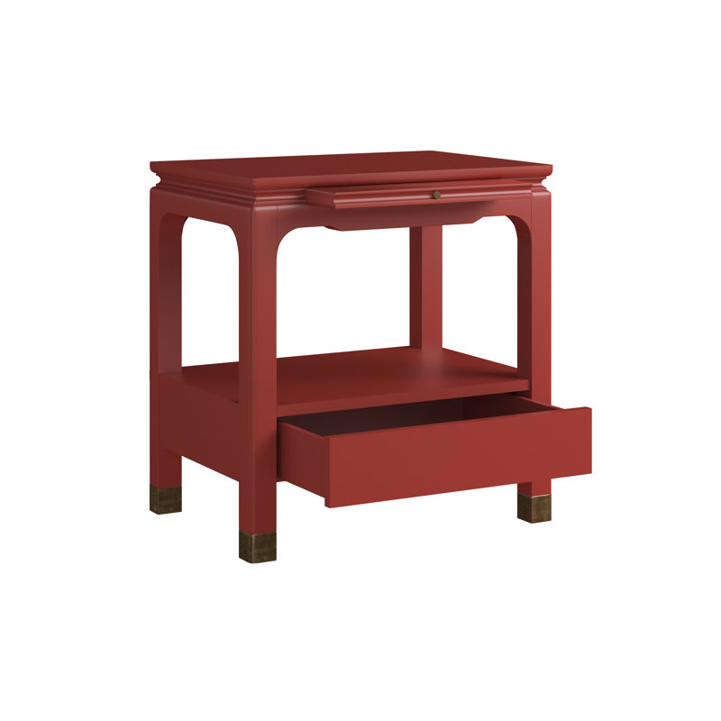Eave Bedside Table, Red