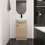 Petit meuble-lavabo autoportant de 18 pouces avec petit lavabo avec lavabo, meuble-lavabo et lavabo combiné (KD-PACKING)