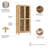Tall Storage Cabinet With Glass Doors For Dining Room Or Living Room