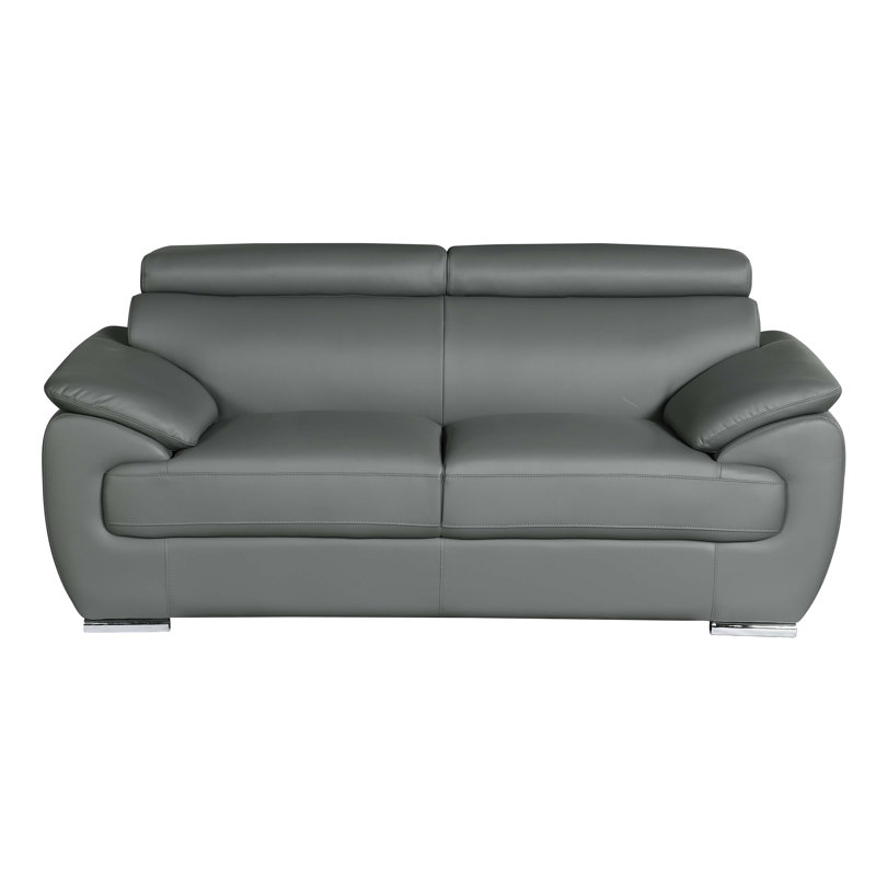 Causeuse en cuir véritable
