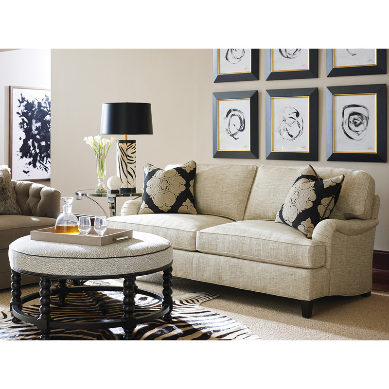 Barclay Butera Upholstery Round Ottoman