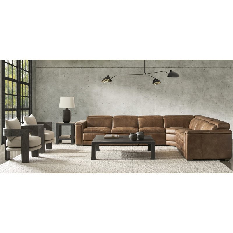4-Piece Lioni Leather Power Motion Sectional