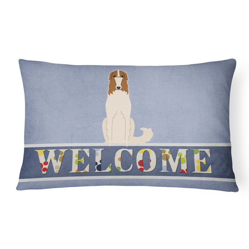 Coussin Borzoi Welcome
