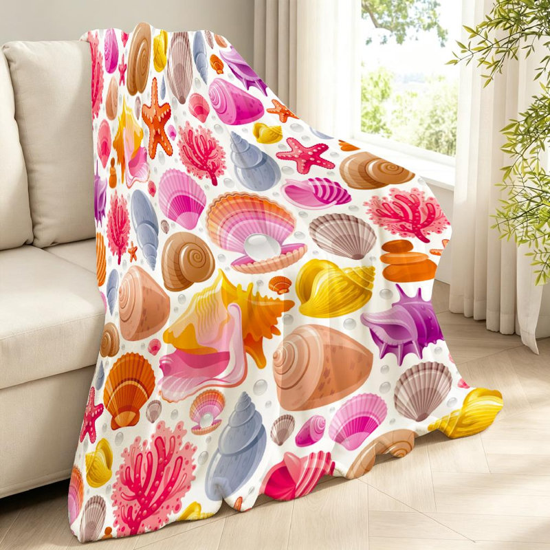 Jeté en flanelle bleue ultra douce, imprimé recto sans couture, Jeté 40 po x 50 po