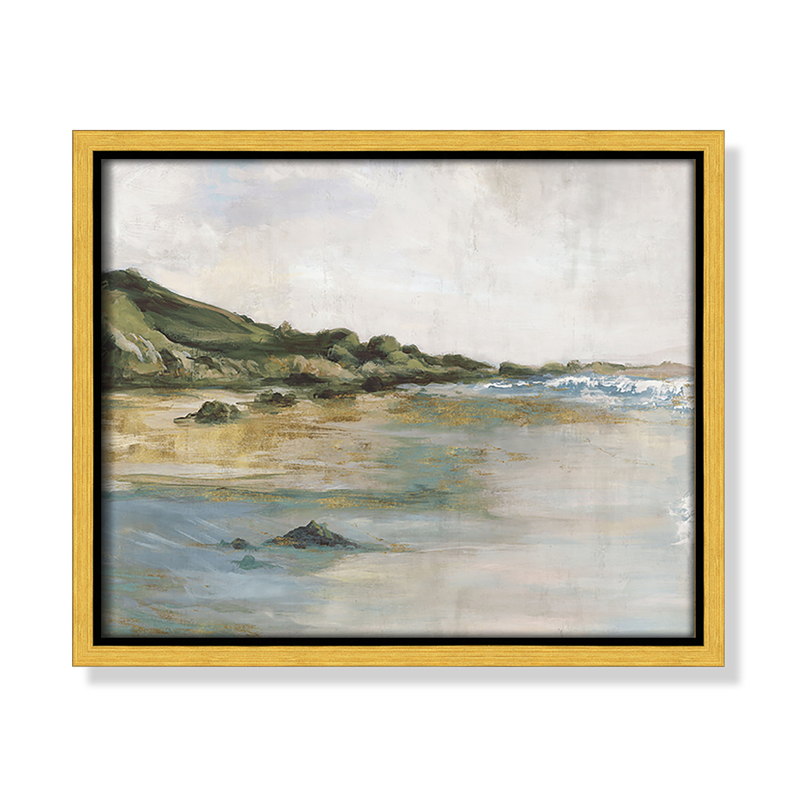 Tide’s Edge Print by , 9.5" H x 11.5" W, Gold
