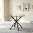 Round clear glass dining table-128929354