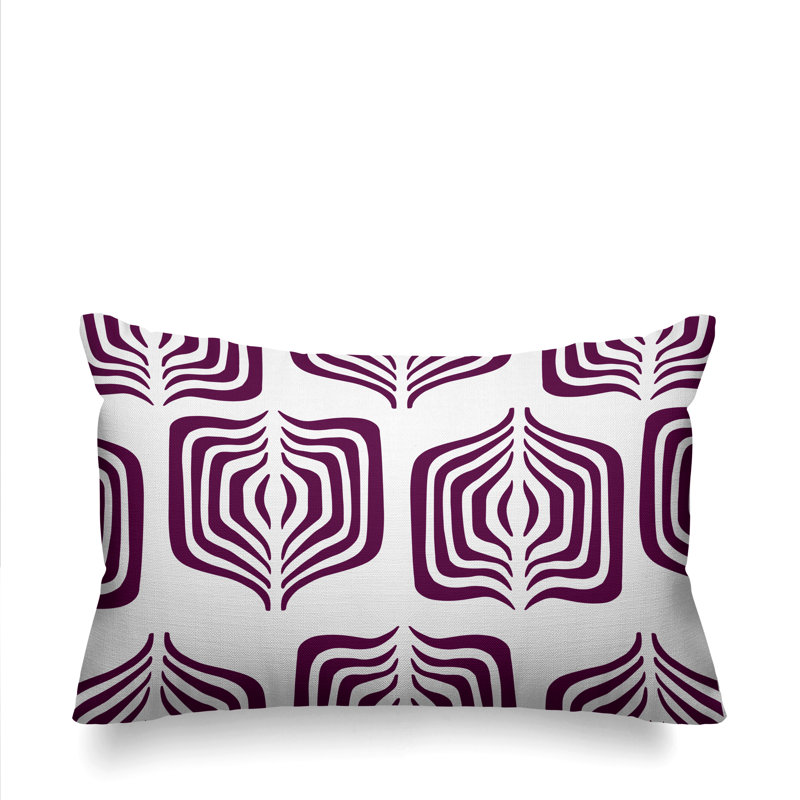 Housse et insert de coussin rectangulaire d'extérieur Dale Tribal, Mauve