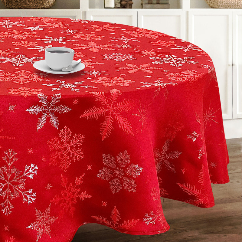 Nappe Holiday, 70 po rond, Rouge