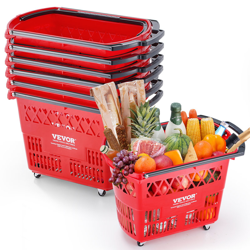 VEVOR Plastic Decorative Basket, Red