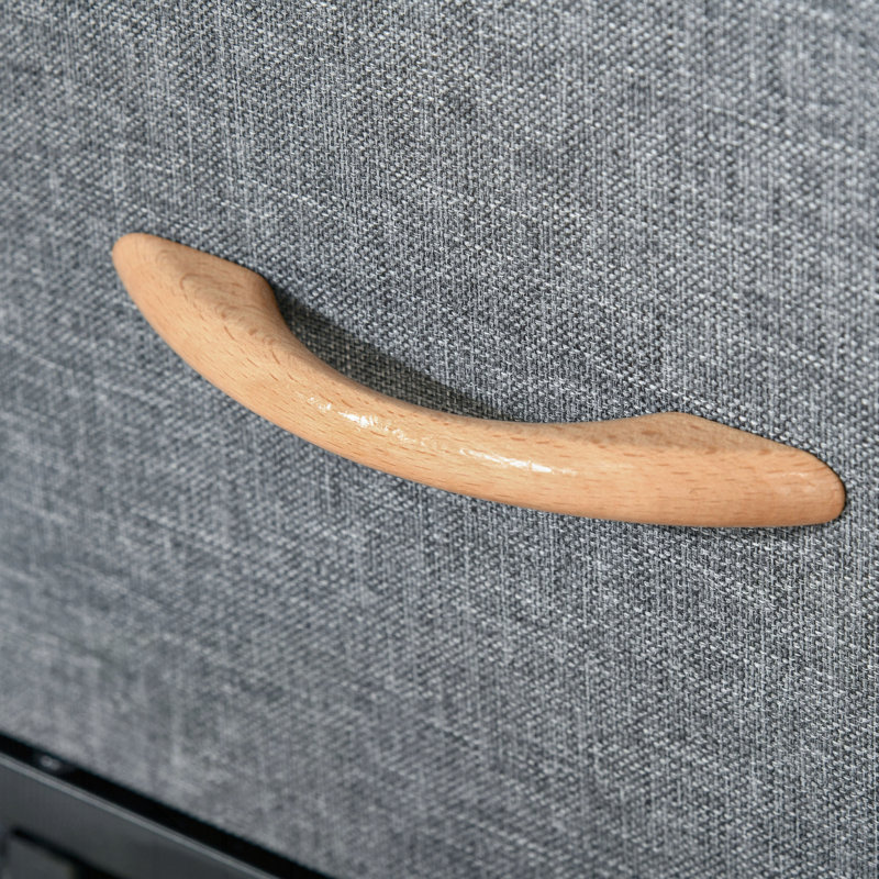 Commode 8 tiroirs en tissu avec structure de rangement en acier