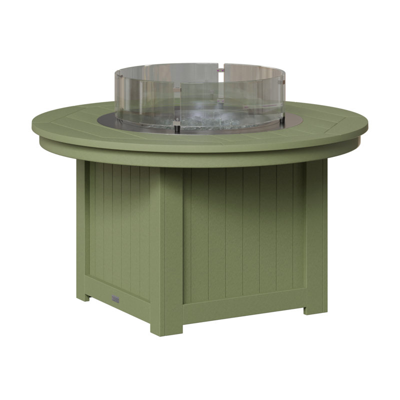 Berlin Gardens Donoma Round Fire Pit Table, 24.5" H x 44" W x 44" D, Sage