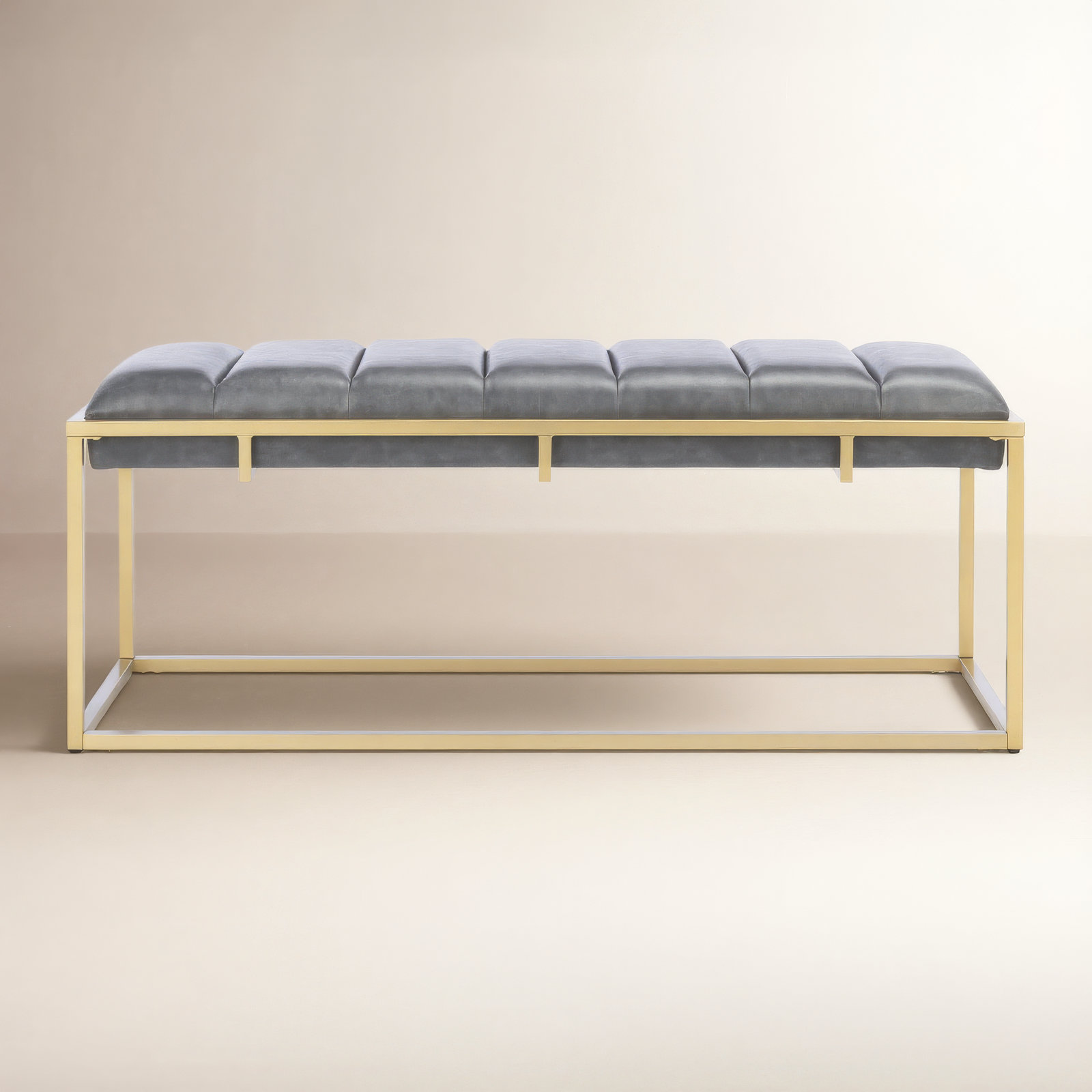 Andy Bench, Dark Gray Faux Leather