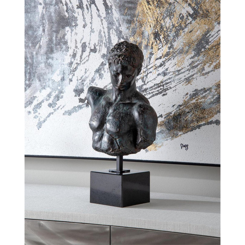 Greek Bust In Verde-Black