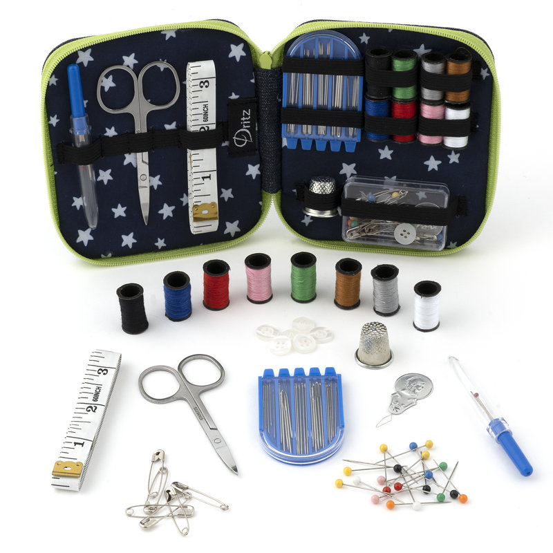 Trousse de couture en denim Dritz, bleu marine