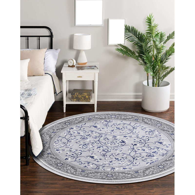 Solid Colour Area Rug, Round 120 cm