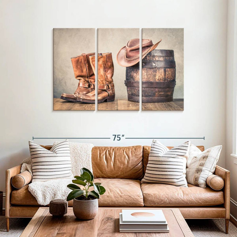 Style cowboy de l'Ouest Lelar, H 36 po x l 57 po