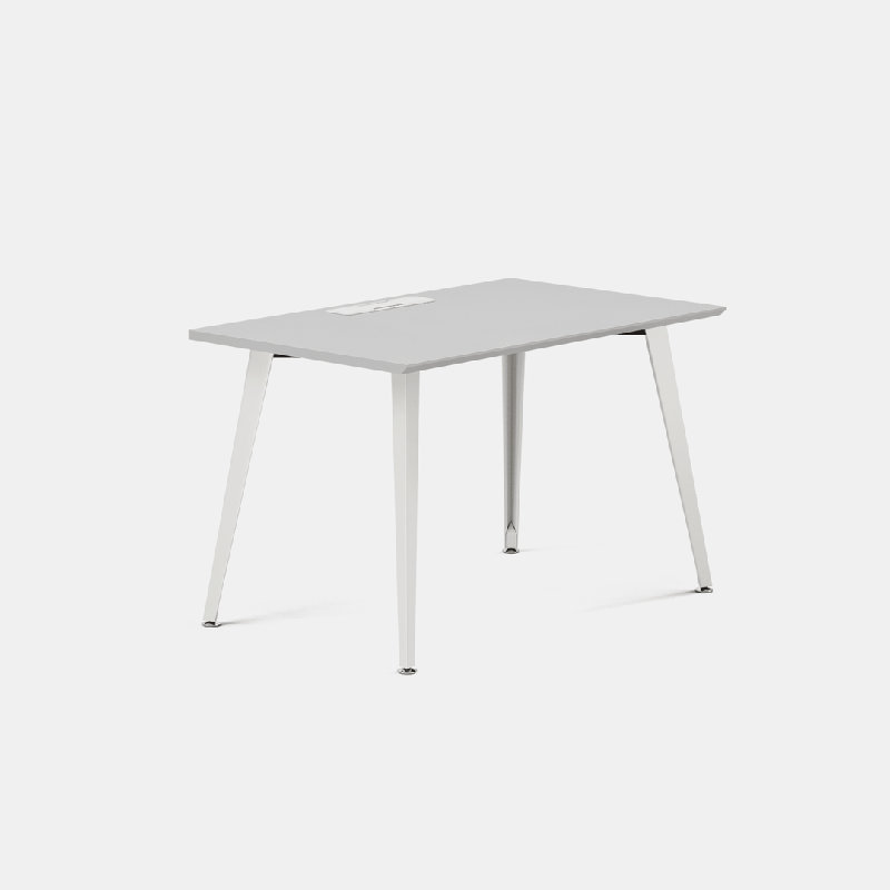 Office Desk, 30" H x 48" W x 24" D, Fog, White