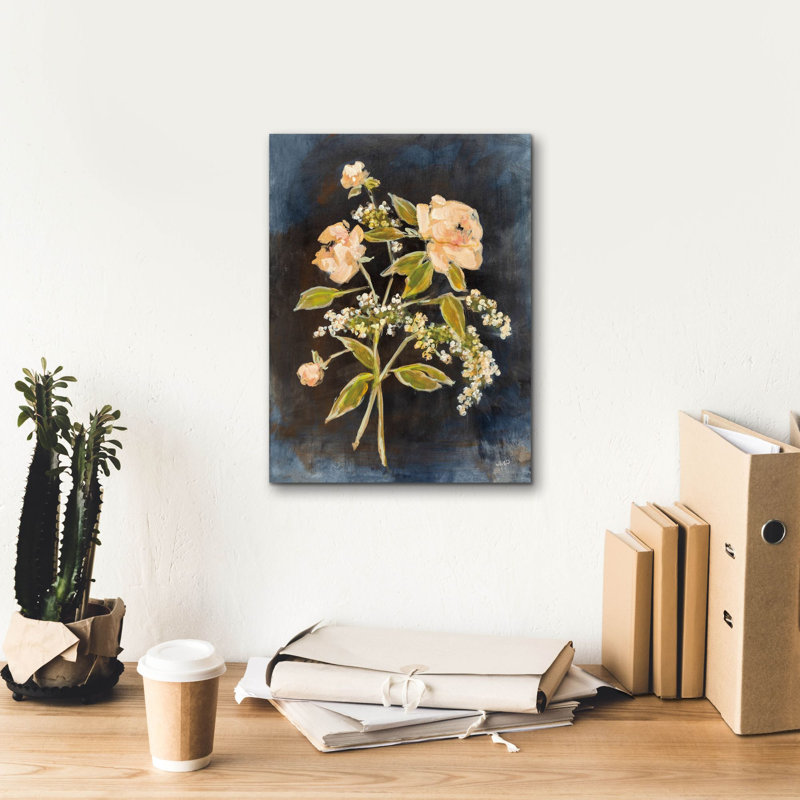 «Fleetage Blooms 1» par Julia Purinton, art mural sur toile, H 16 po x l 12 po x P 0,75 po