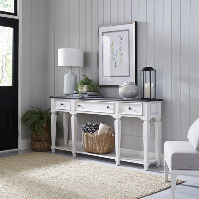 Colburn 72 Inch Hall Table w/ 3 Drawers by Laurel Foundry Modern Farmhouse