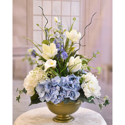 Faux Silk Arrangement in Vase