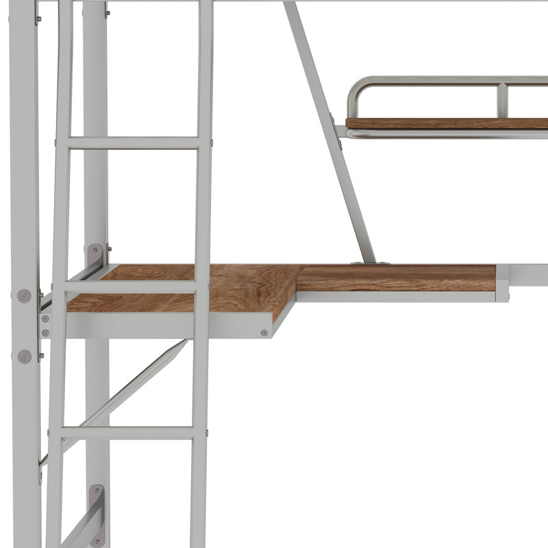 Lit mezzanine double Rhodes Kids, Double, Argent