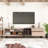 Modern Tv Stand For 80 Inch Tv With Double Storage Space & Drop Down Doors-1838638799
