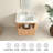 Modern 24" Walnut Wall-mounted Bathroom Vanity Mid-century Floating Bathroom Cabinet
