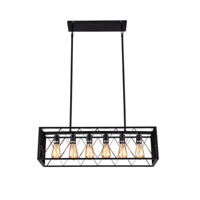 McGillicuddy 6 - Light Matte Black Kitchen Island Pendant