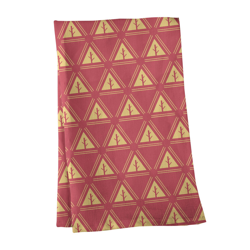 Theo Nath Tea Towel Kitchen Towel, Light Red/Lemon, Poly Twill