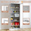 Armoire de cuisine de 72 po de hauteur en métal - Tablettes réglables - Acier blanc robuste - Pour cuisine / garde-manger / salle de bain