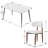 Juvan 5-Piece Modern Rectangular Sintered Stone Dining Table Set With 4 Solid Wood Chairs-621628775-621628774-621629081