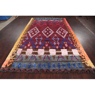 Tribal Moroccan Oriental Area Rug 6x10