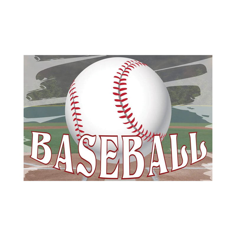 Baseball Field by Kimberly Allen - Gallery-Wrapped Canvas Giclée on Canvas, Wrapped Canvas, 30.48 cm H x 45.72 cm W