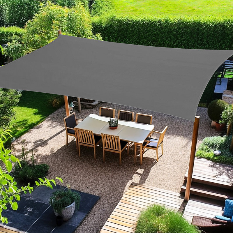 6'x9' Customize Rectangle Sun Shade Sail, Dark Grey