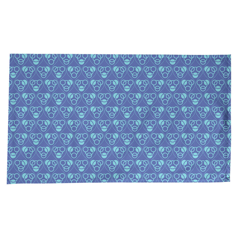 Classic Circles and Waves Tablecloth, Blue/Teal