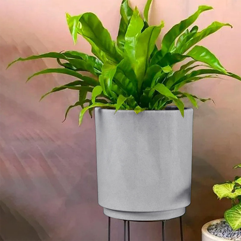 Pot à fleurs Ildze, gris, H 37,4 po x l 9,8 po x P 9,8 po