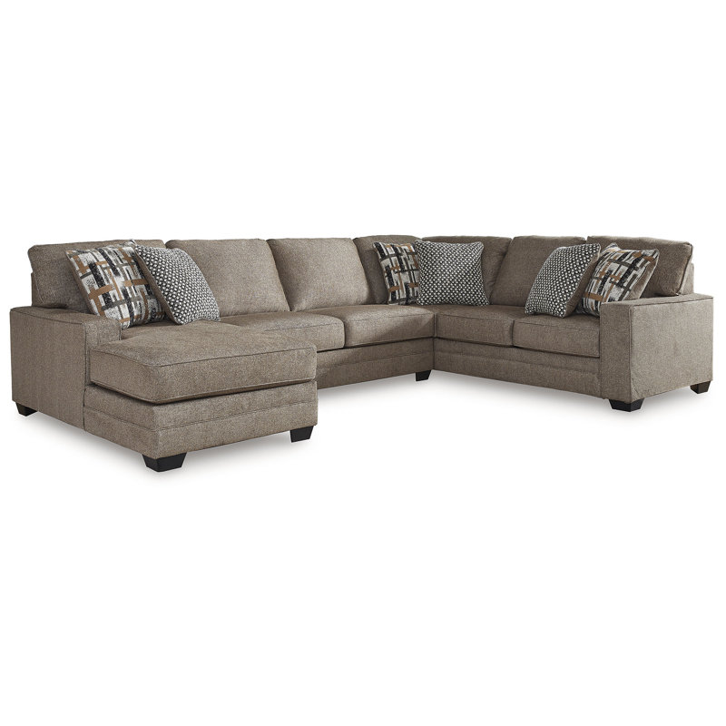 Bulwell 3-Piece Sectional With Chaise, Right Hand Facing