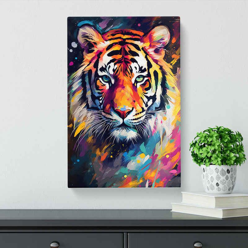 Tiger Modern No.2 - Print, 60cm H x 40cm W x 3cm D