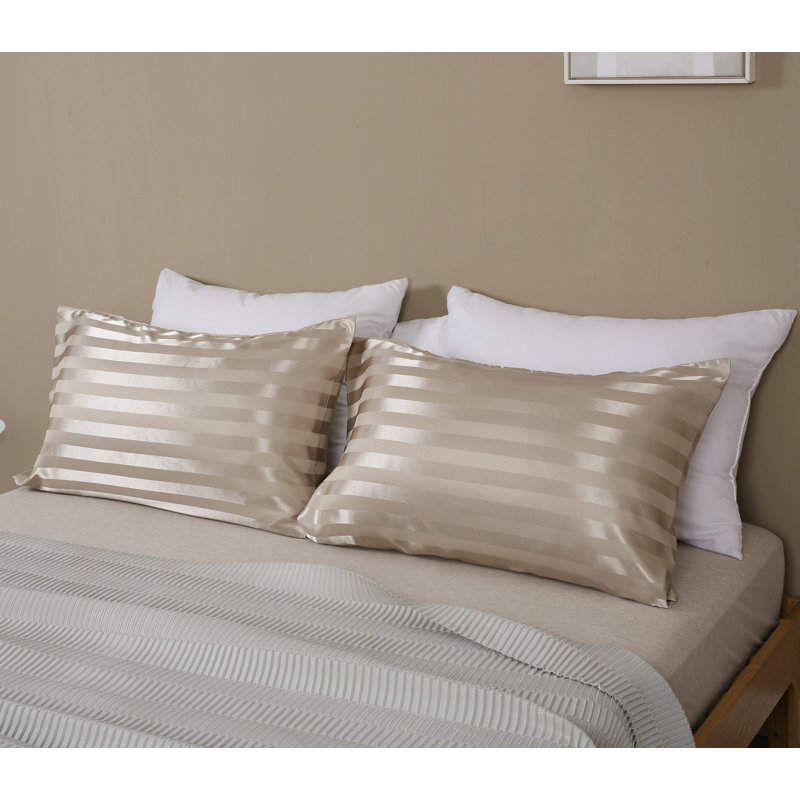 Nida Satin Striped - Set of 2, Champagne