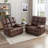 Brisen 44.5'' Wide Classic and Soft Faux Leather Glider Manual Recliner-124005745
