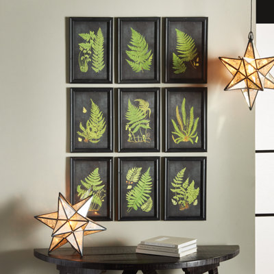 Enid Fern Botanical - 9 Piece Picture Frame Graphic Art Print Set on Paper