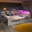 Lit plateforme intelligent - Lit de rangement multifonctionnel avec station de charge, tête de lit à DEL et bureau coulissant?-1677939574-1677939569