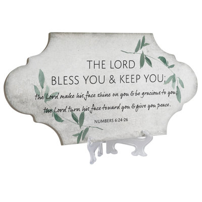 Plaque décorative «The Lord Bless You And Keep You»