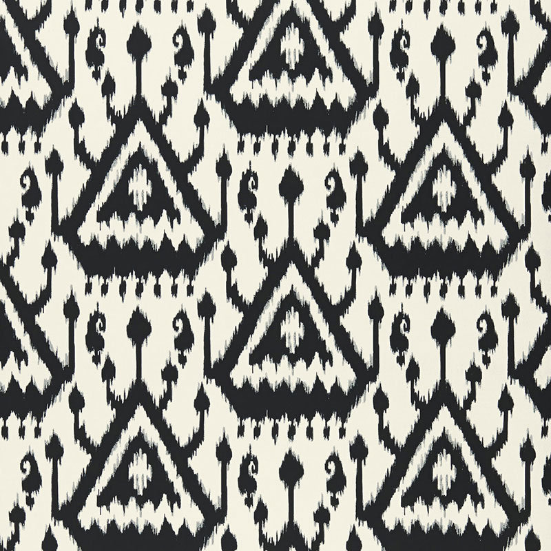 Papier peint Vientiane Ikat, Ébène